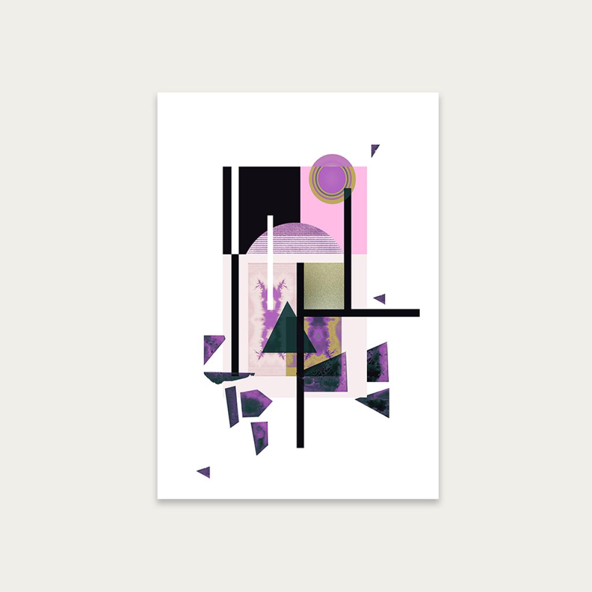 Psychedelic Gold Art Print Unframed