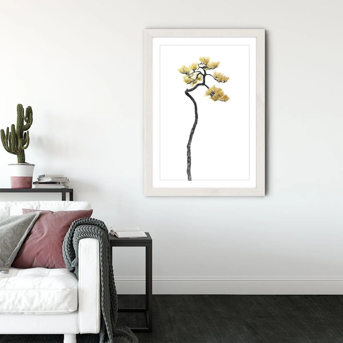 Bonsai Tree 5 Art Print White Frame – image 3