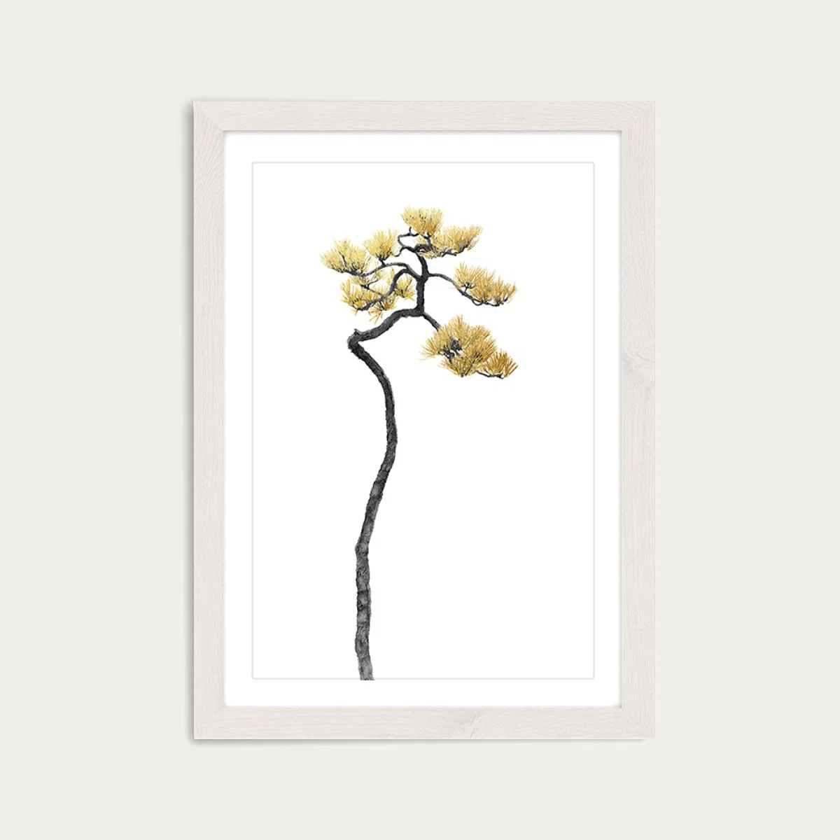 Bonsai Tree 5 Art Print White Frame – image 1