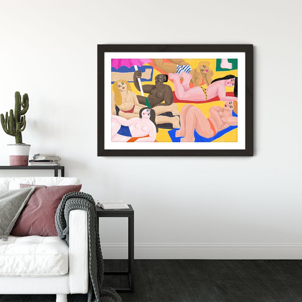 La Plage Art Print Black Frame – image 2