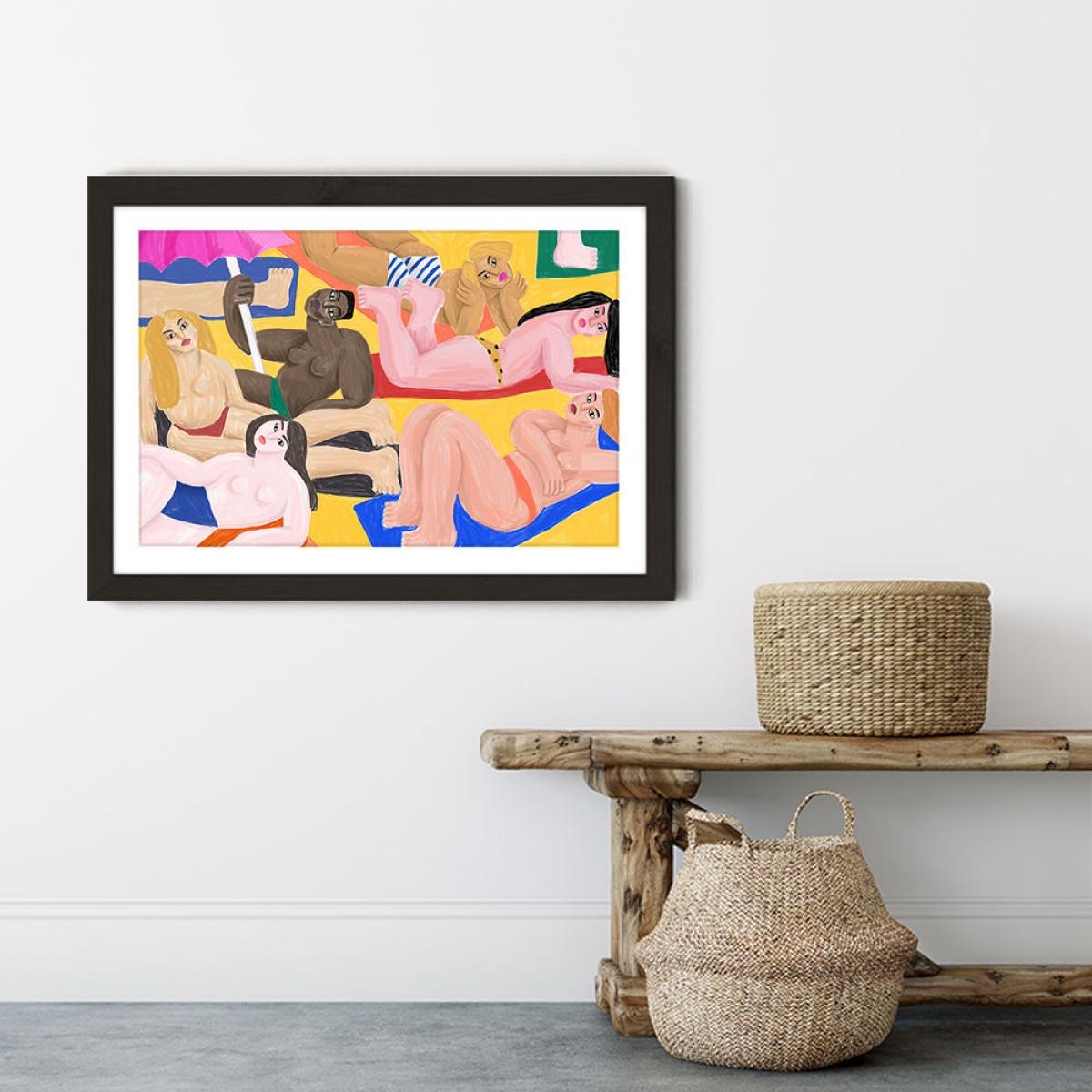 La Plage Art Print Black Frame – image 4