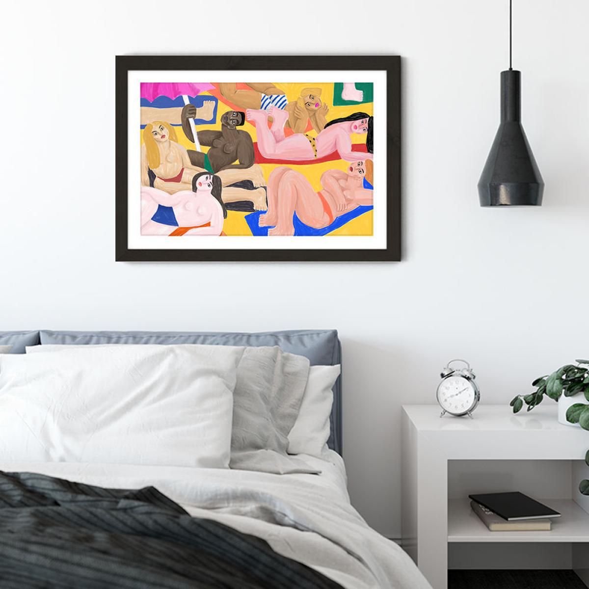 La Plage Art Print Black Frame – image 5
