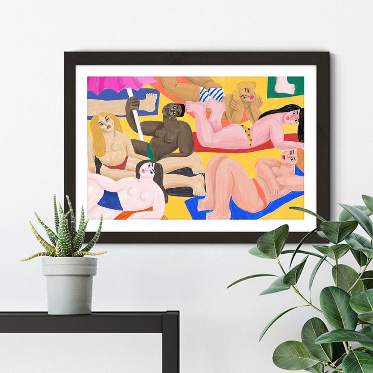 La Plage Art Print Black Frame – image 6