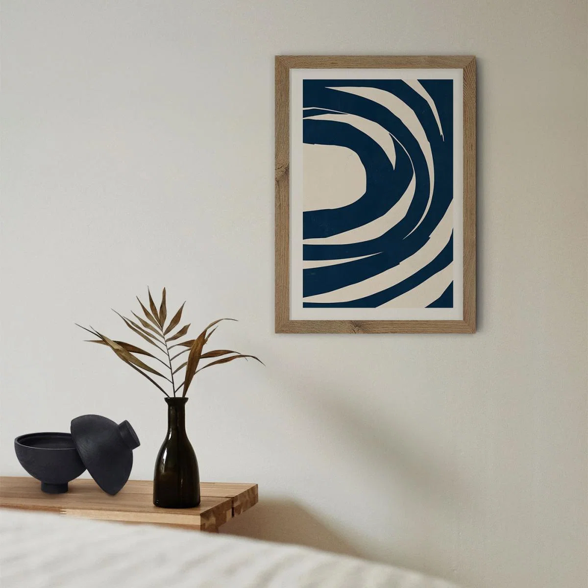 Swirls No 01 Art Print Oak Frame – image 11