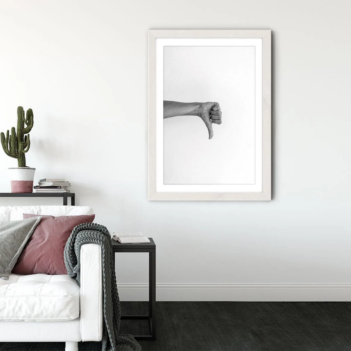 Hands 2 – Flop Art Print White Frame – image 7