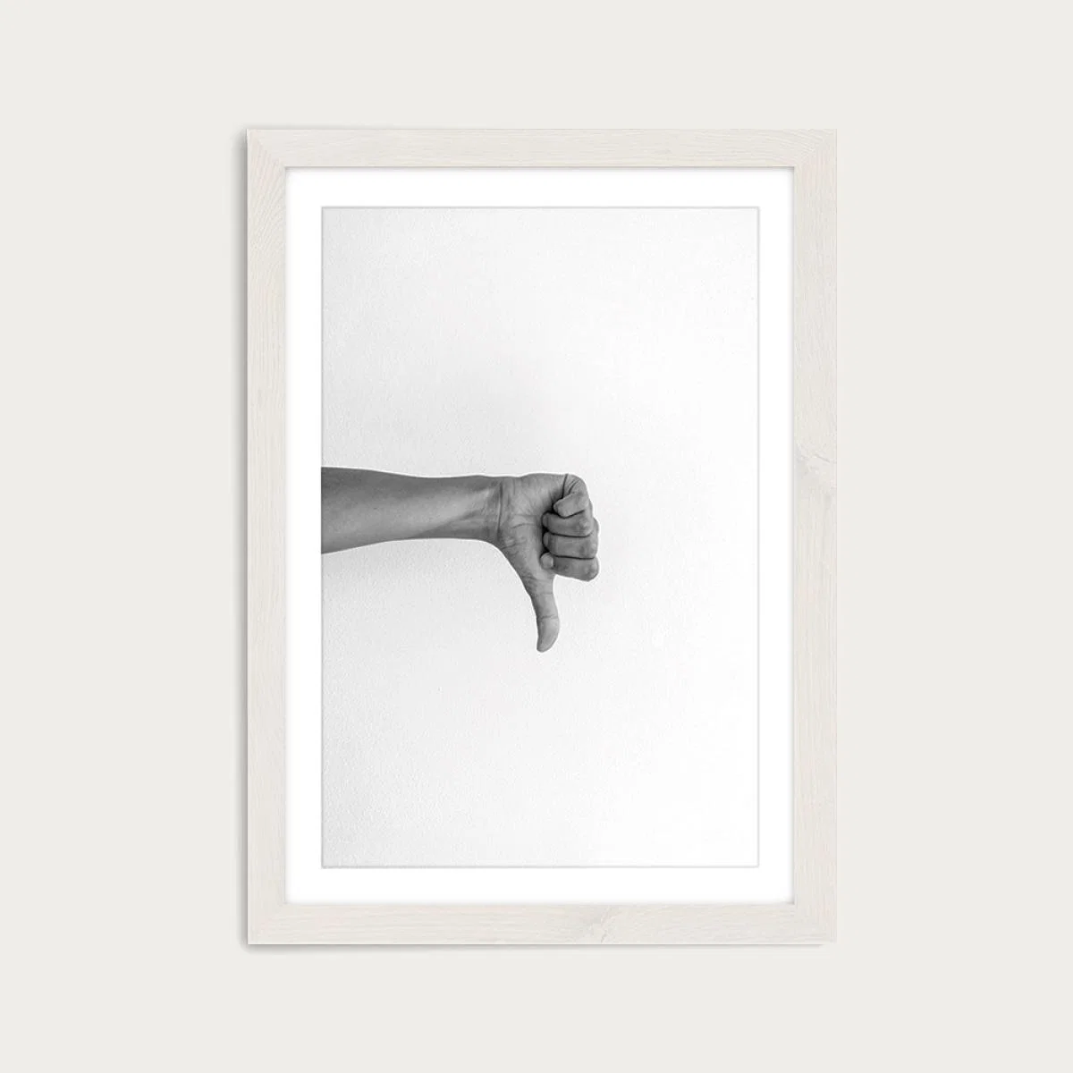 Hands 2 – Flop Art Print White Frame – image 1
