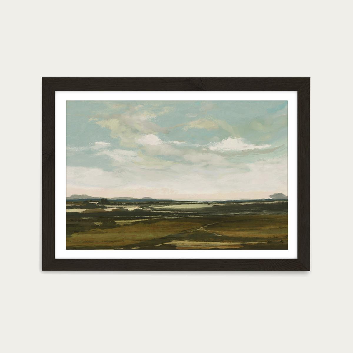 Valley View Art Print Black Frame