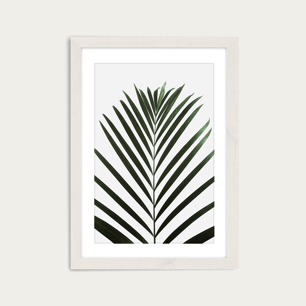 Lush Tropical Palms Art Print White Frame