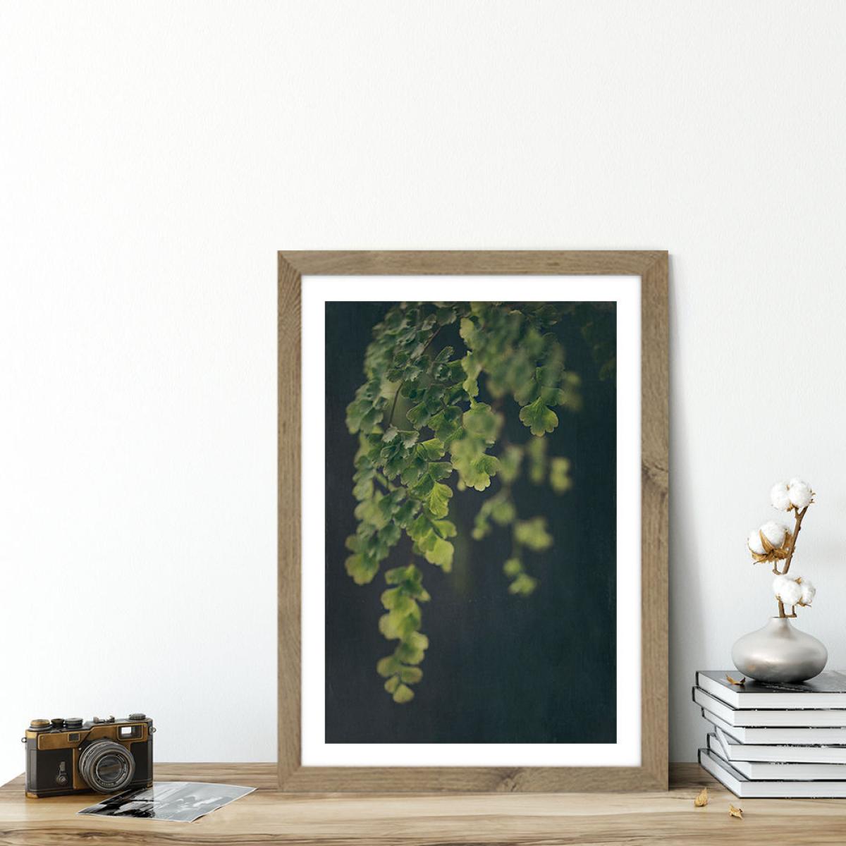 Dark Foliage 1 Art Print Oak Frame – image 5