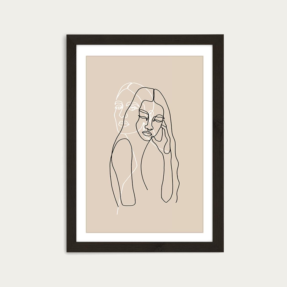 Alma & Wanda Art Print Black Frame – image 1