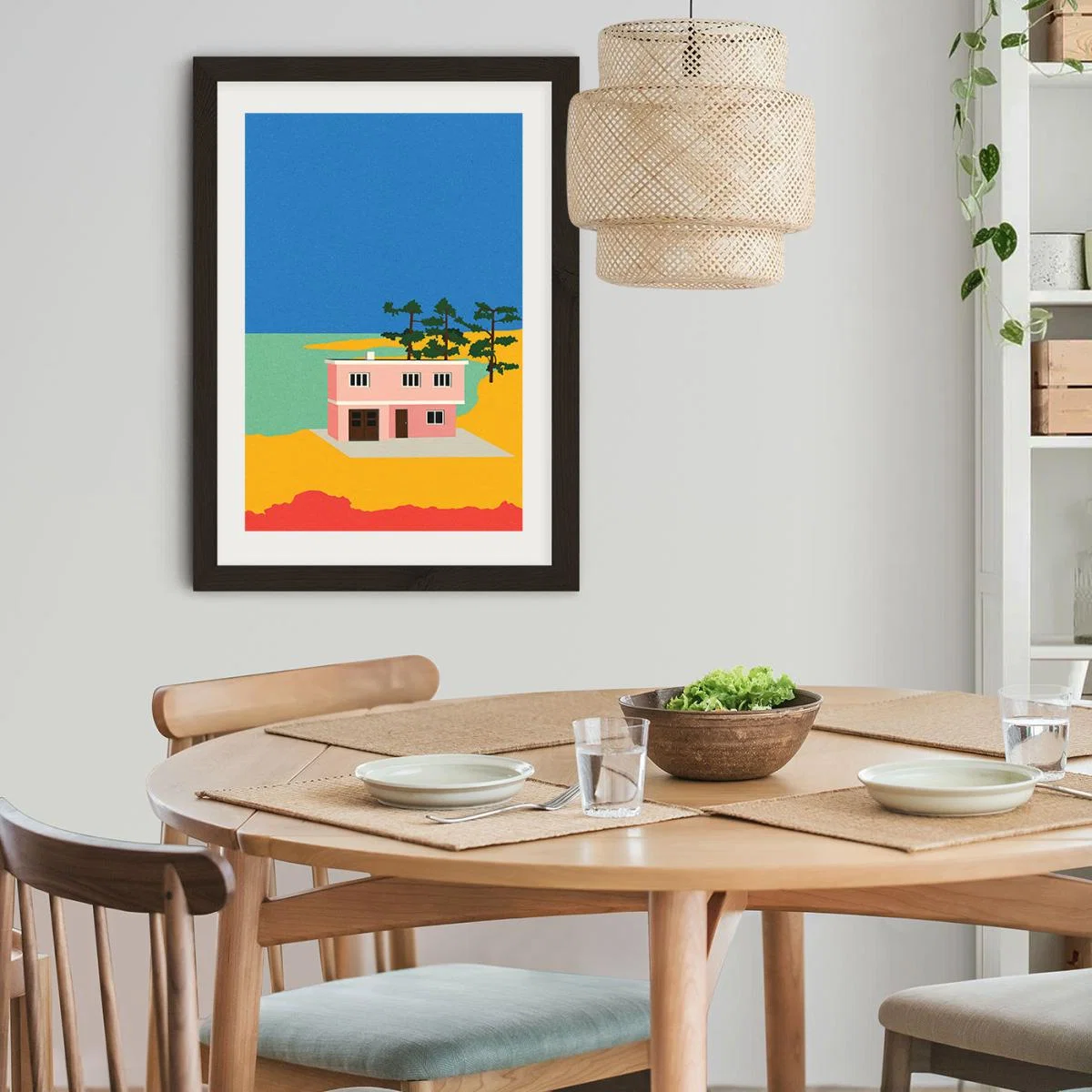 Modern House By The Sea Art Print Black Frame – image 5