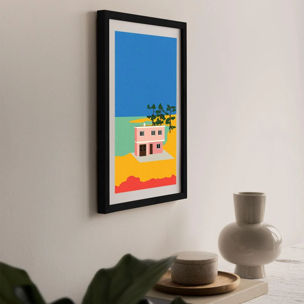 Modern House By The Sea Art Print Black Frame – image 8