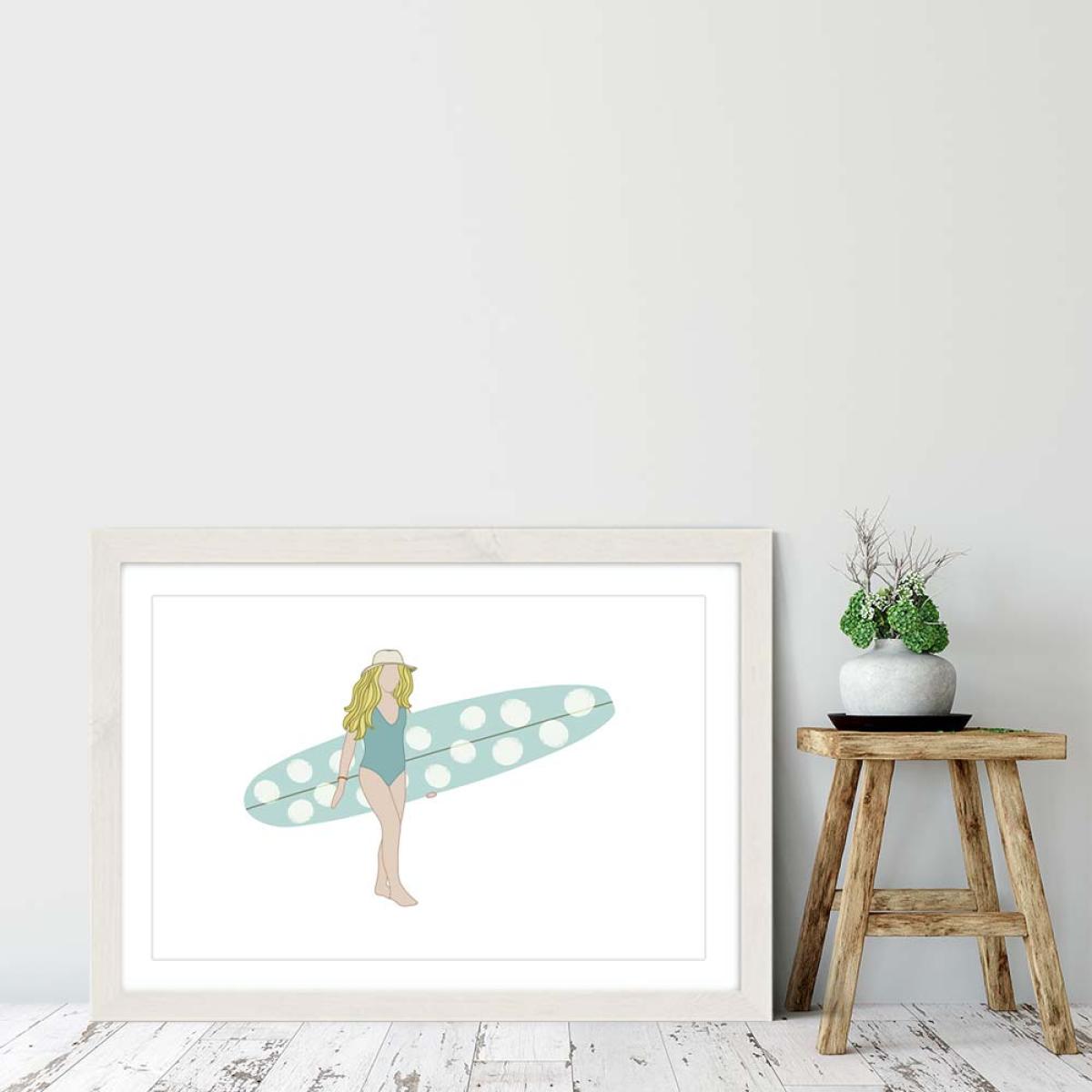 Droplet Art Print White Frame – image 6