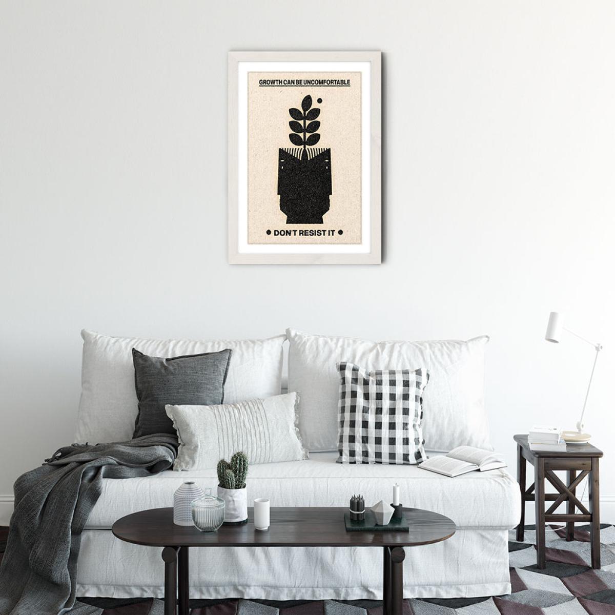 Growth can be Uncomfortable Art Print White Frame – image 2