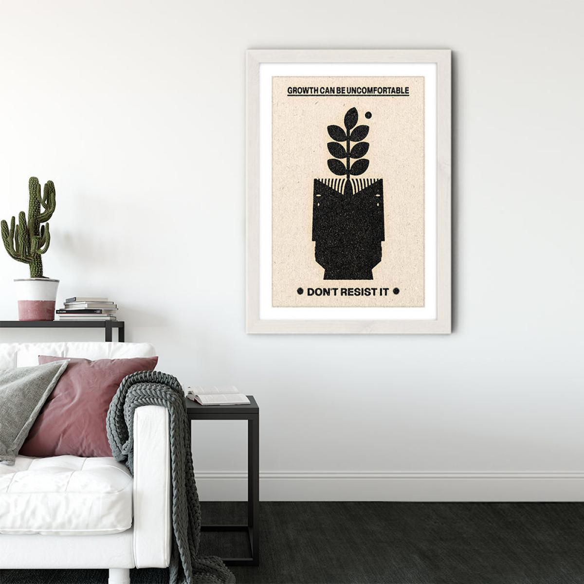 Growth can be Uncomfortable Art Print White Frame – image 4