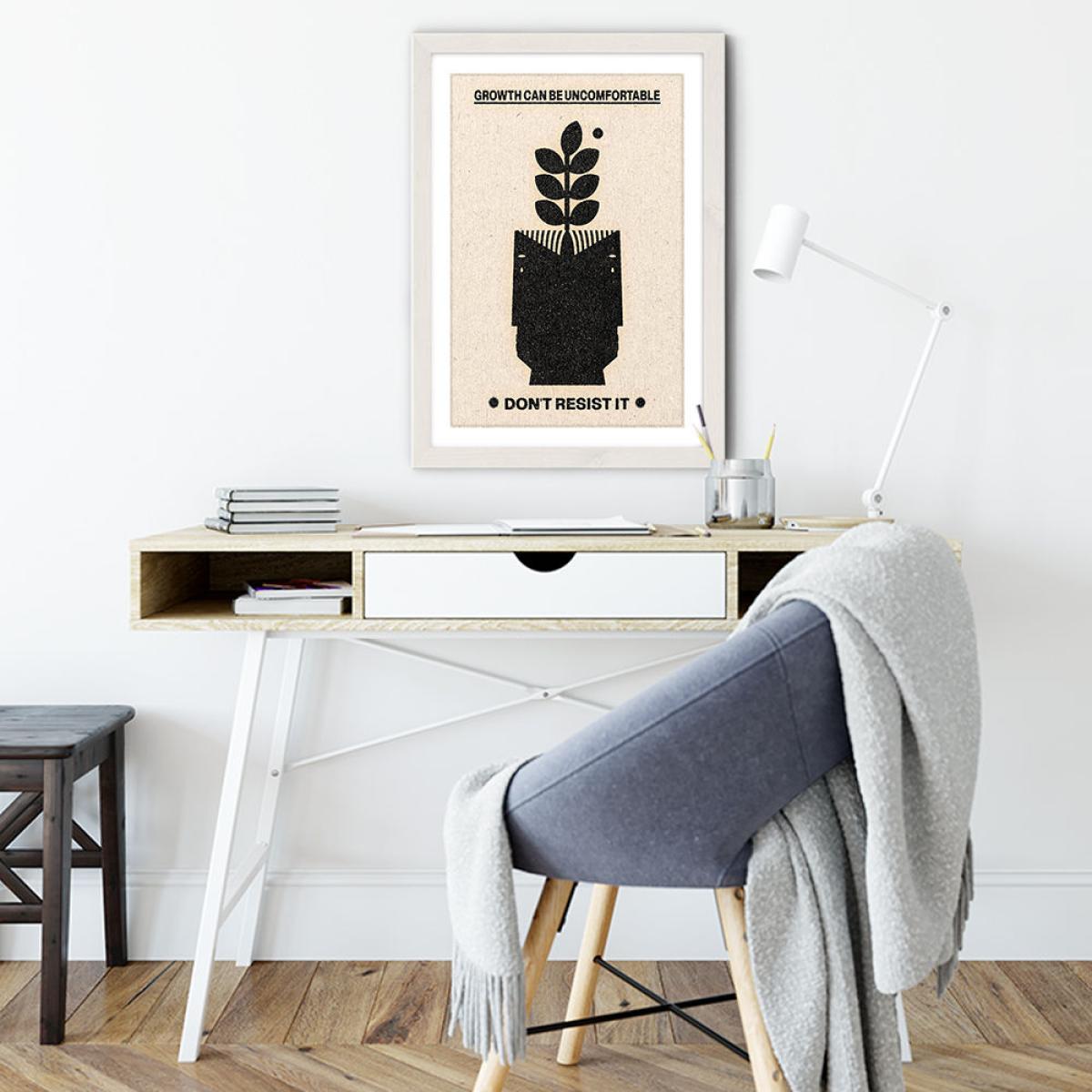 Growth can be Uncomfortable Art Print White Frame – image 5