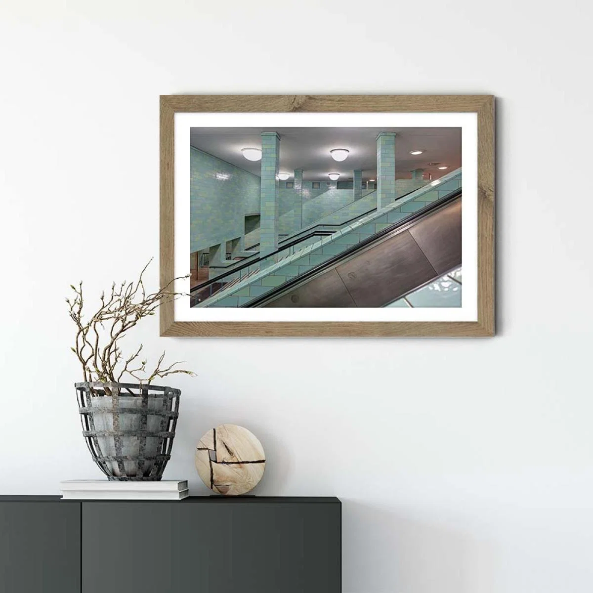 Alexanderplatz Art Print Oak Frame – image 2