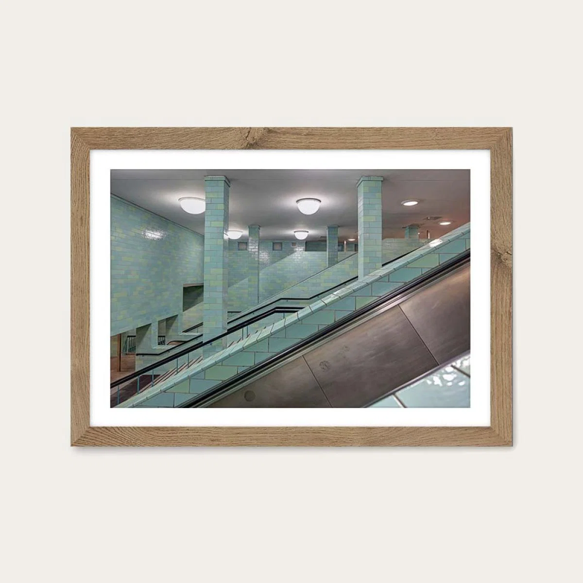 Alexanderplatz Art Print Oak Frame – image 1