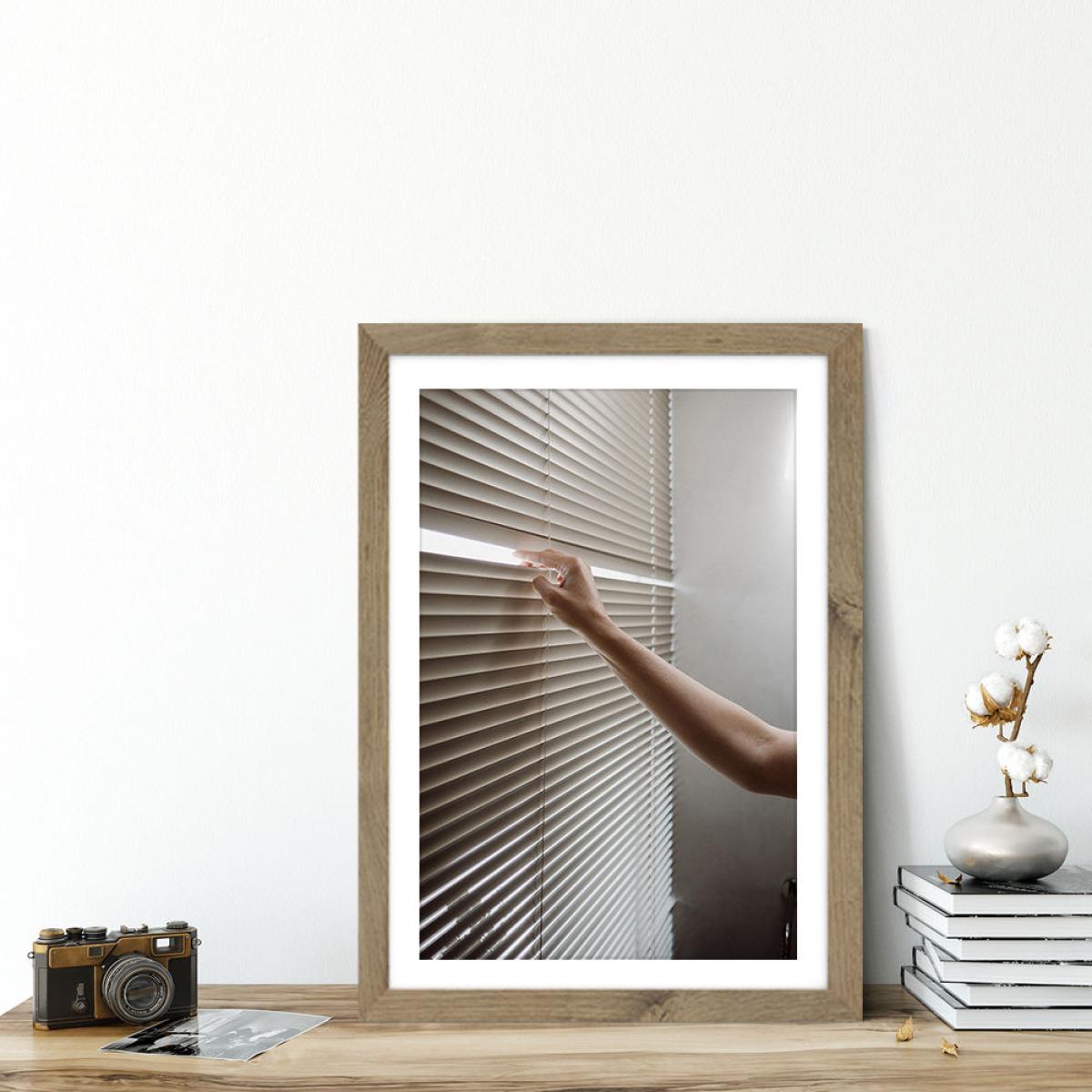 Window Blinds Art Print Oak Frame – image 6