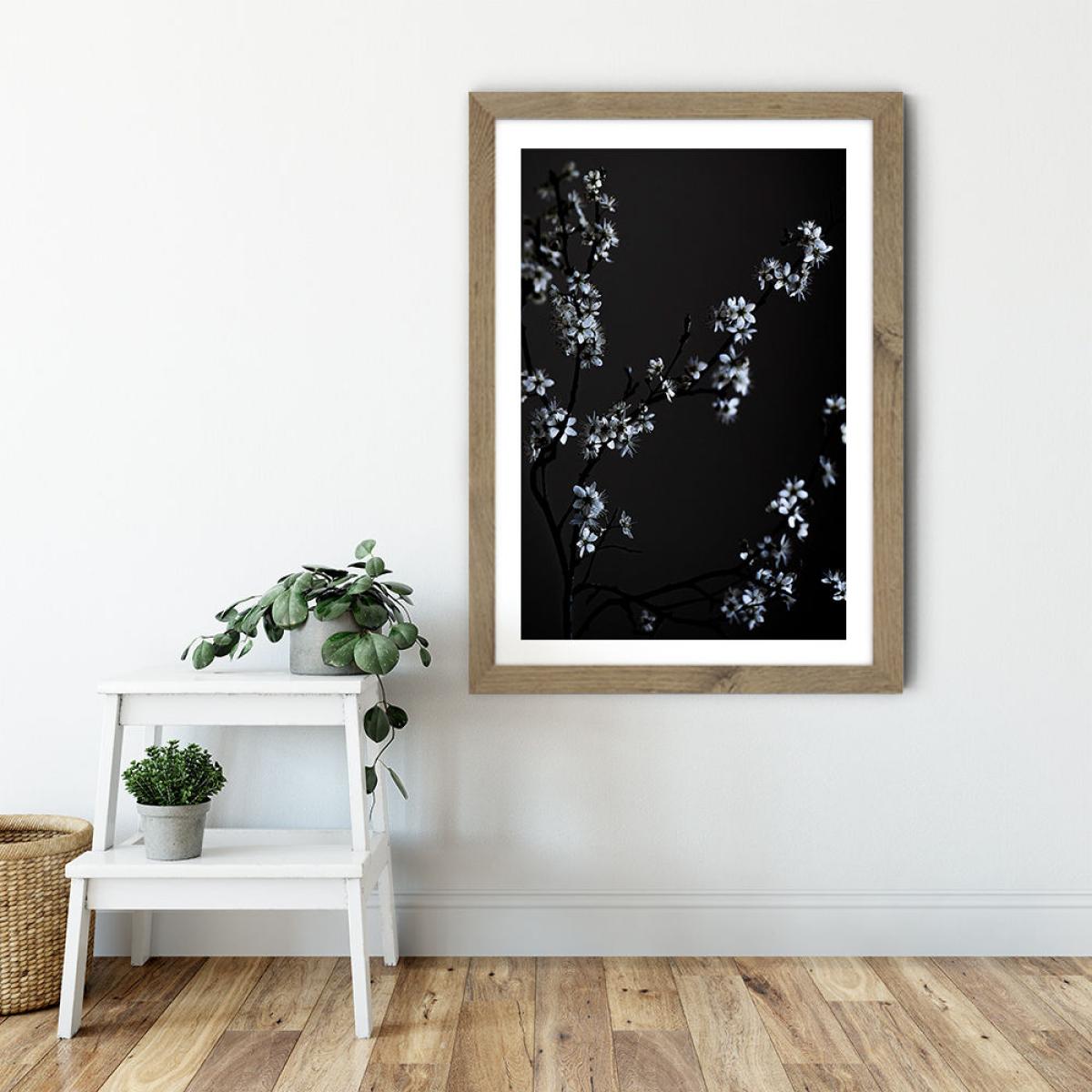 Moody Flower Beauty Art Print Oak Frame – image 6