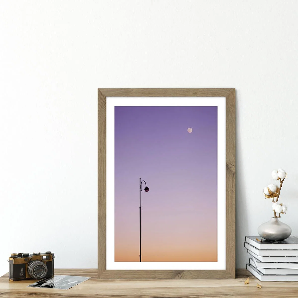 Moonlight Art Print Oak Frame – image 5