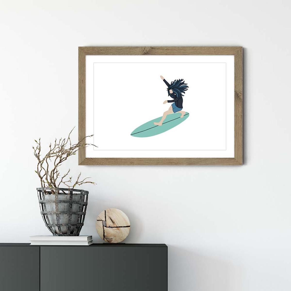 Waterman Art Print Oak Frame – image 2