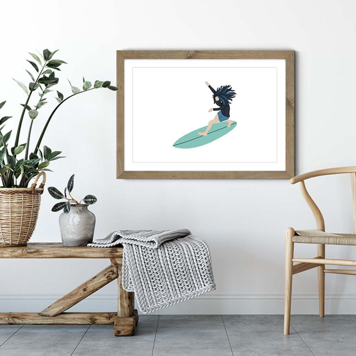 Waterman Art Print Oak Frame – image 3