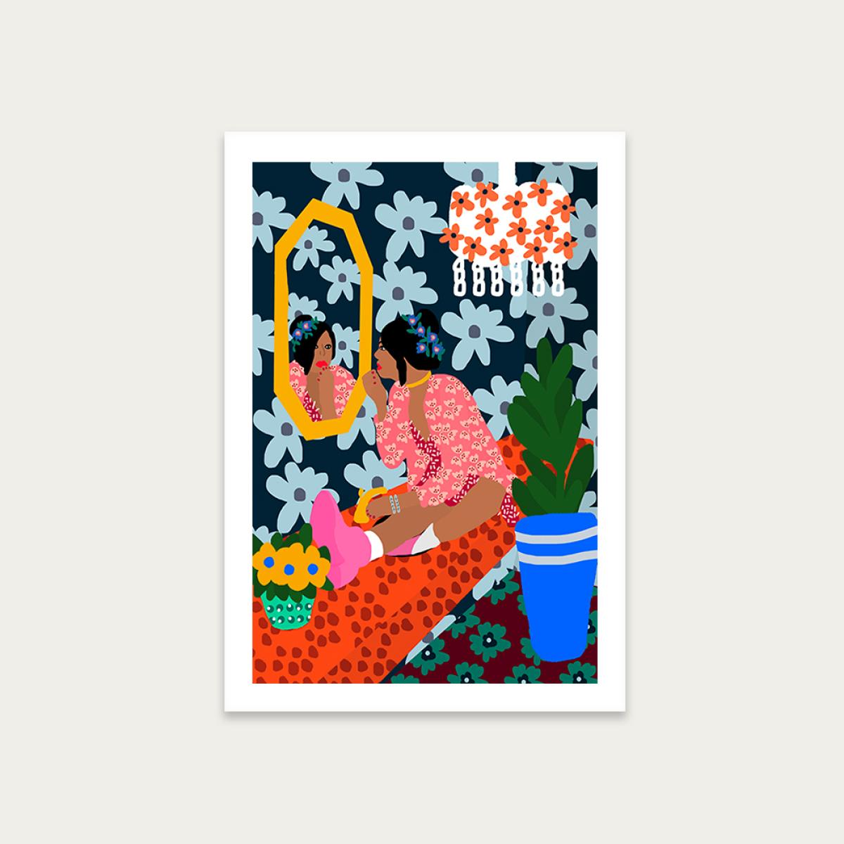 Mirror Girl Art Print Unframed