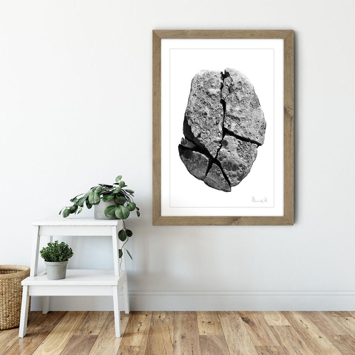 Busted Rock Art Print Oak Frame – image 6