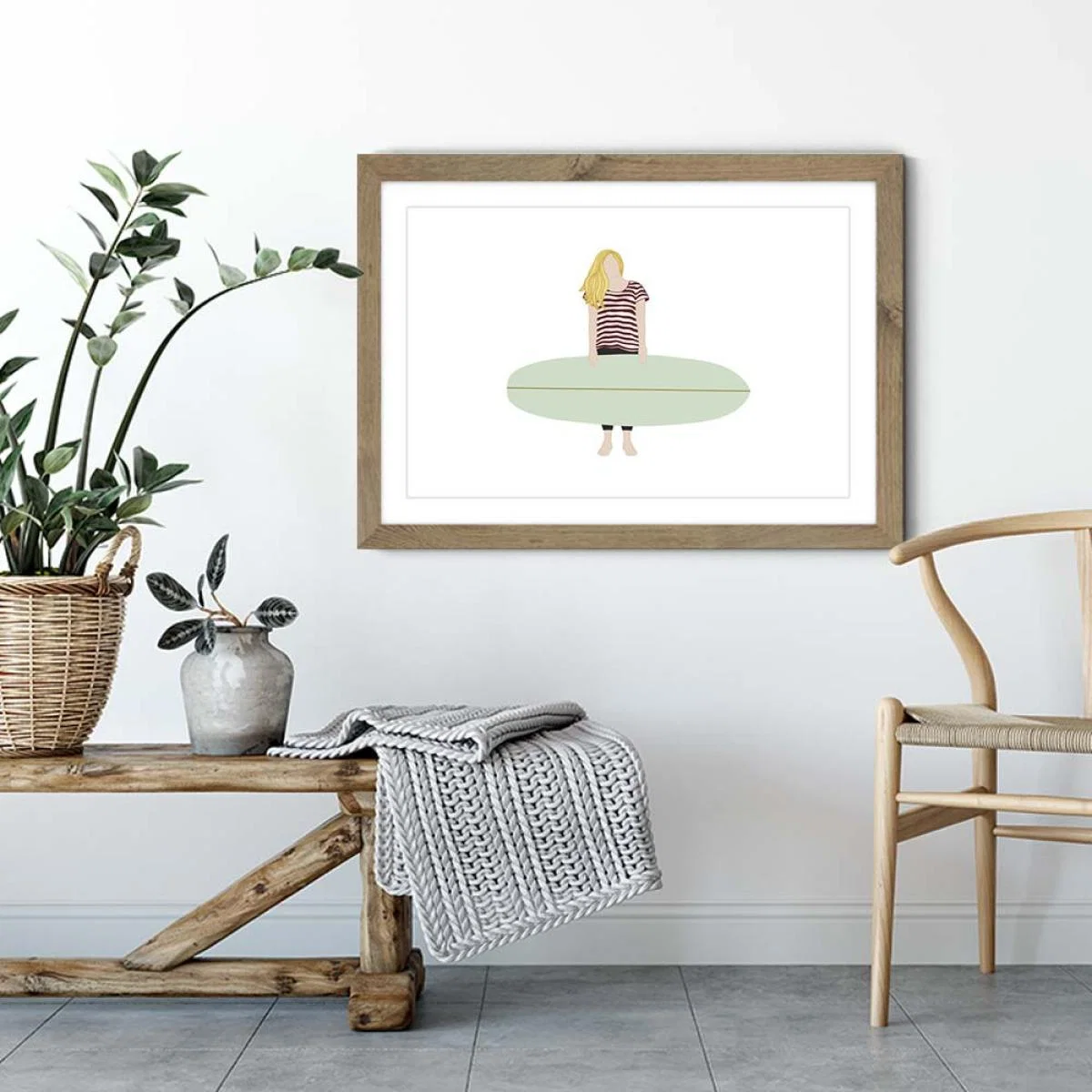 Sunsets Art Print Oak Frame – image 3