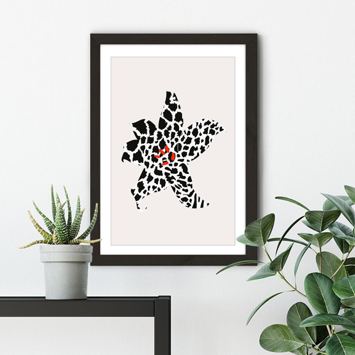 Zebra Blossom Art Print Black Frame – image 4
