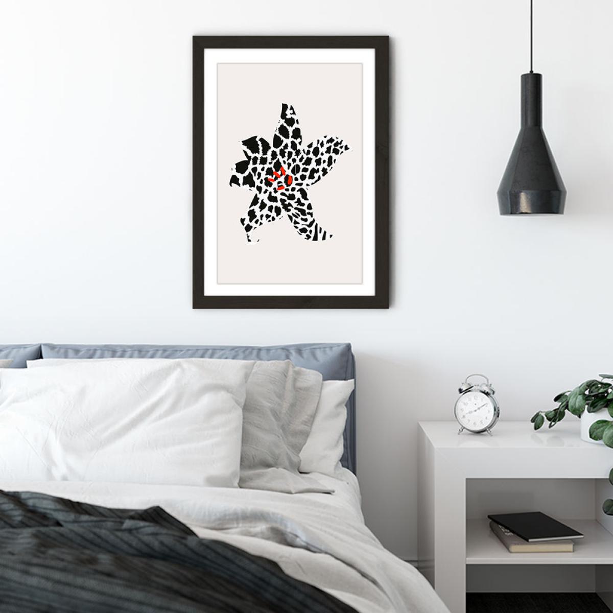 Zebra Blossom Art Print Black Frame – image 5