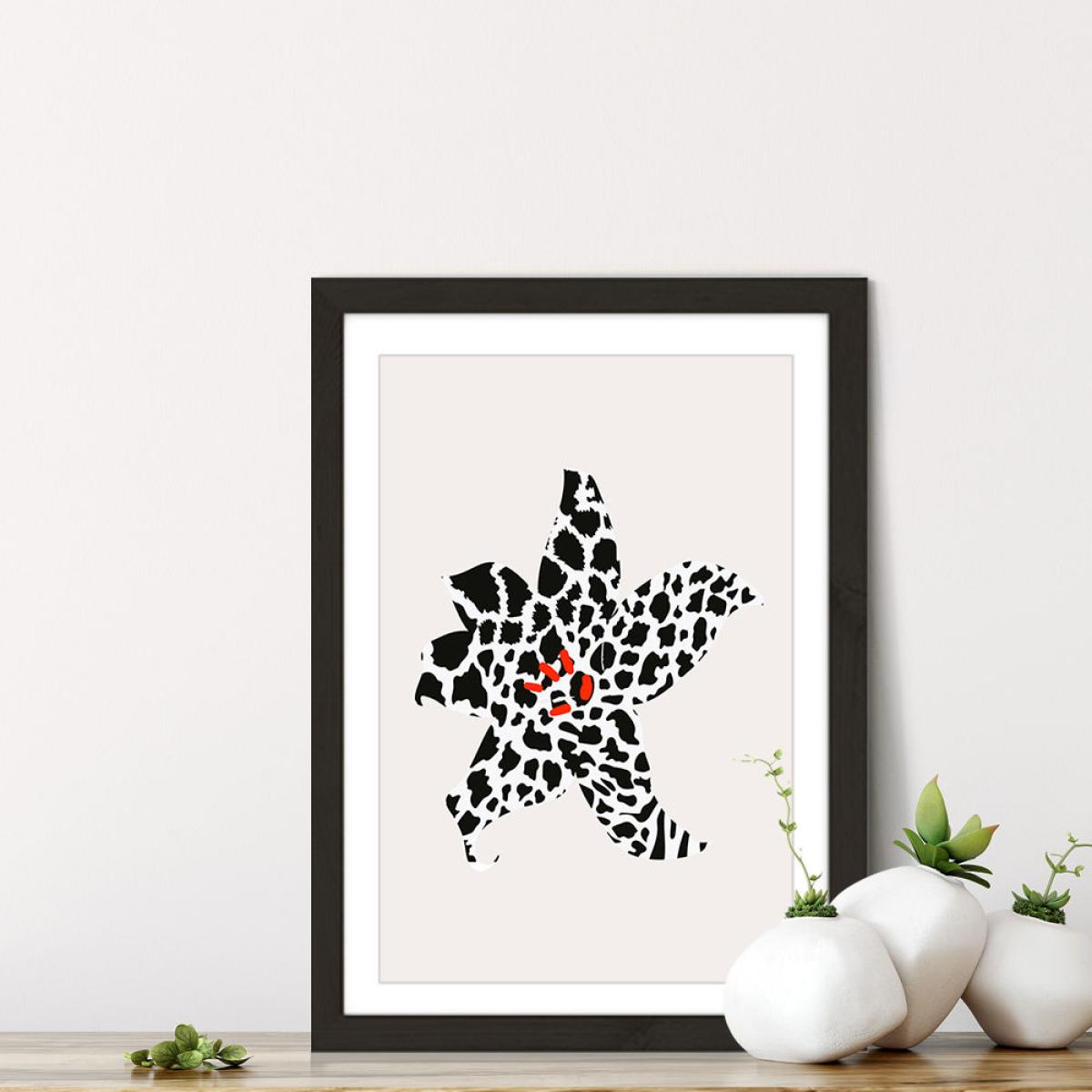 Zebra Blossom Art Print Black Frame – image 6