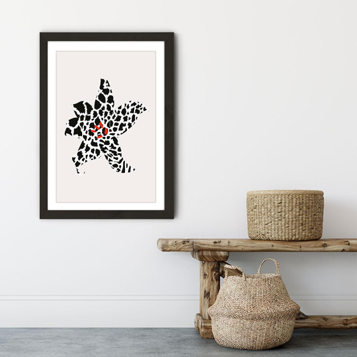 Zebra Blossom Art Print Black Frame – image 7