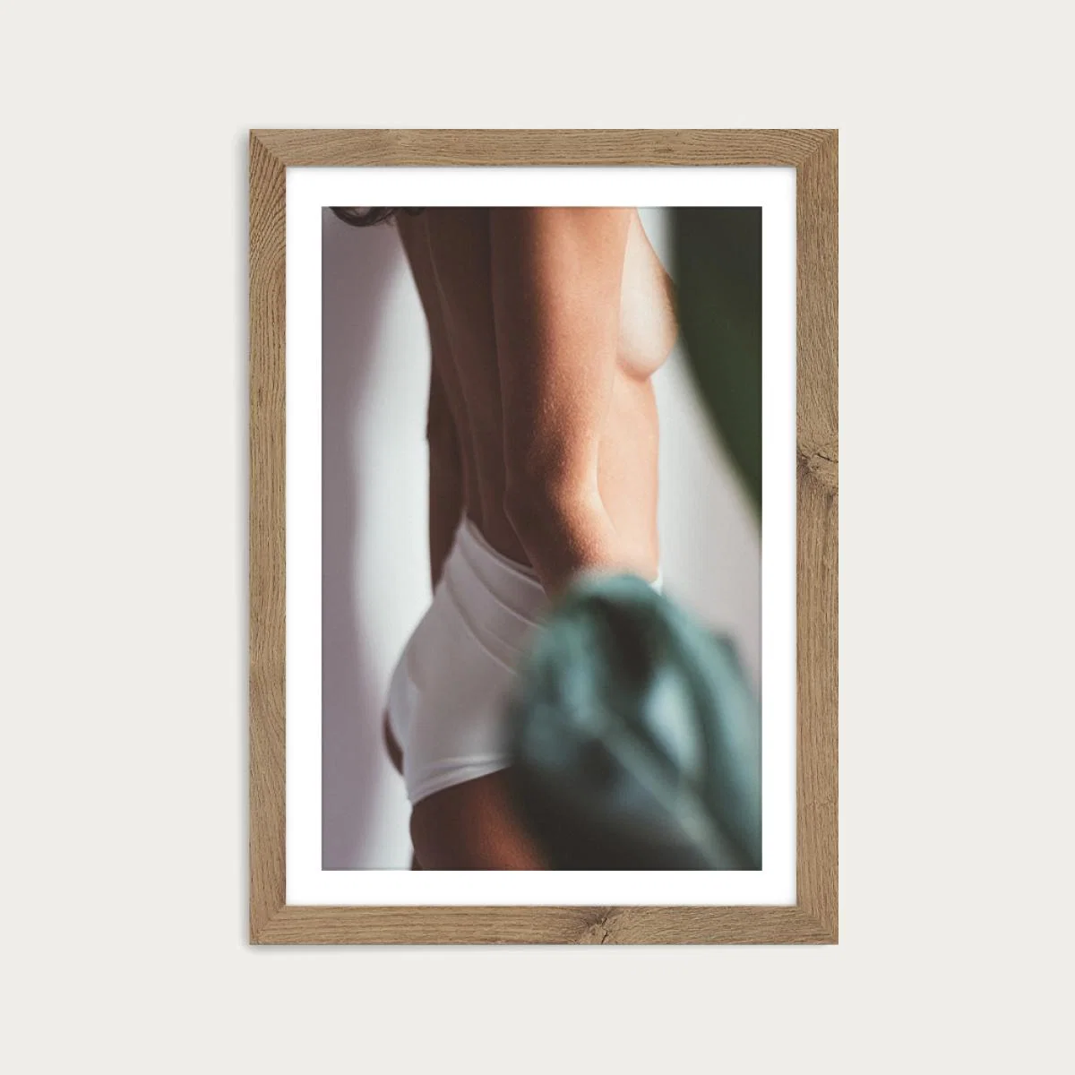 Ficus Lyrata 3 Art Print Oak Frame – image 1