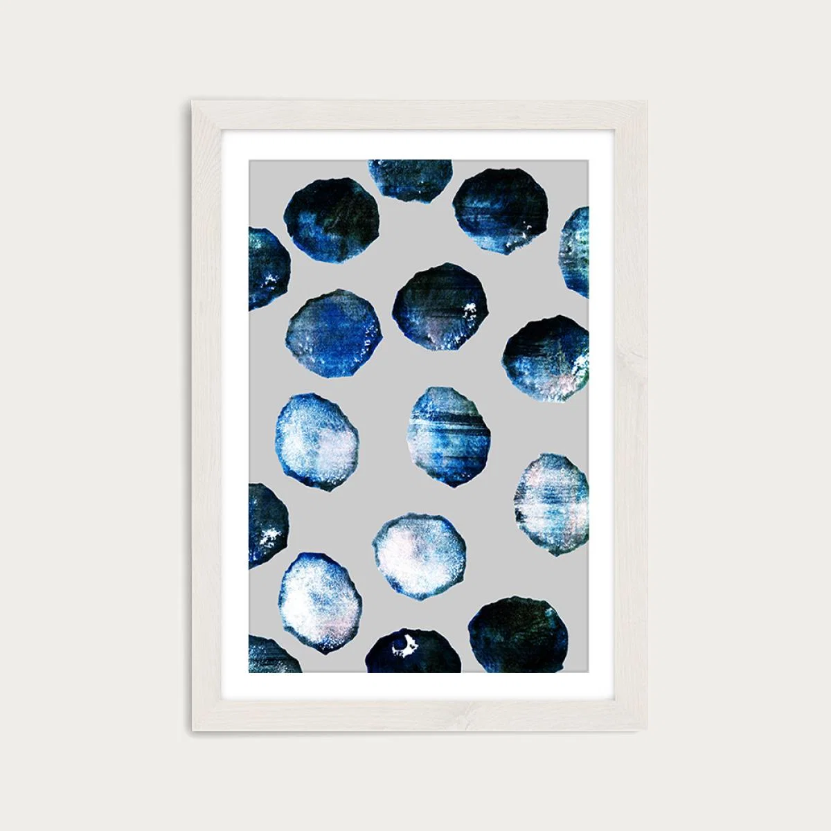 Painted Terrazzo No. 3 Art Print White Frame – image 1