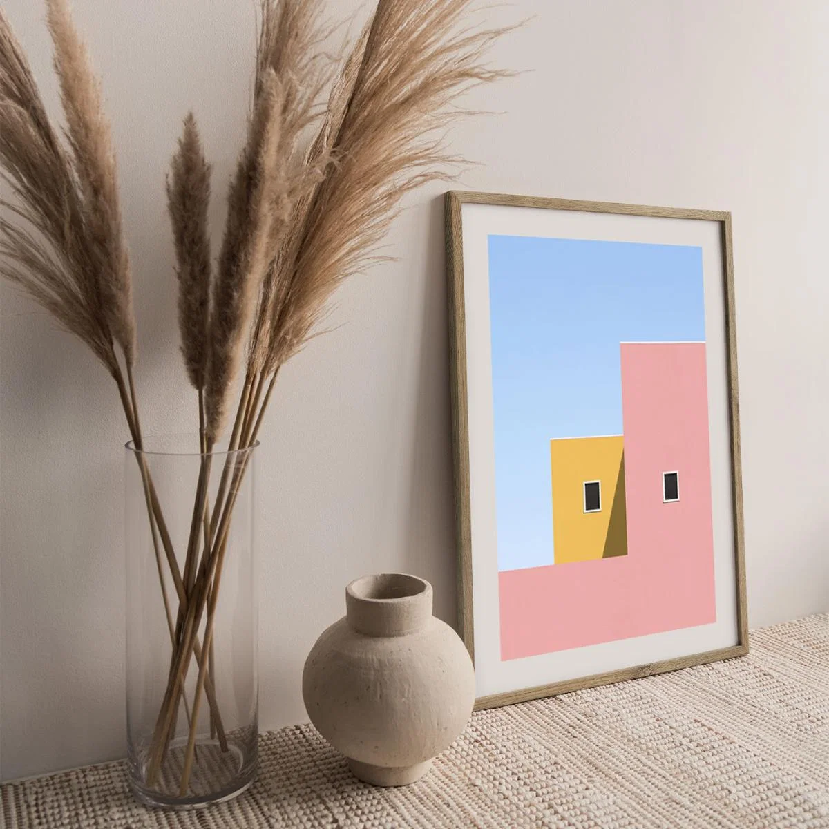 Faceade Art Print Oak Frame – image 3
