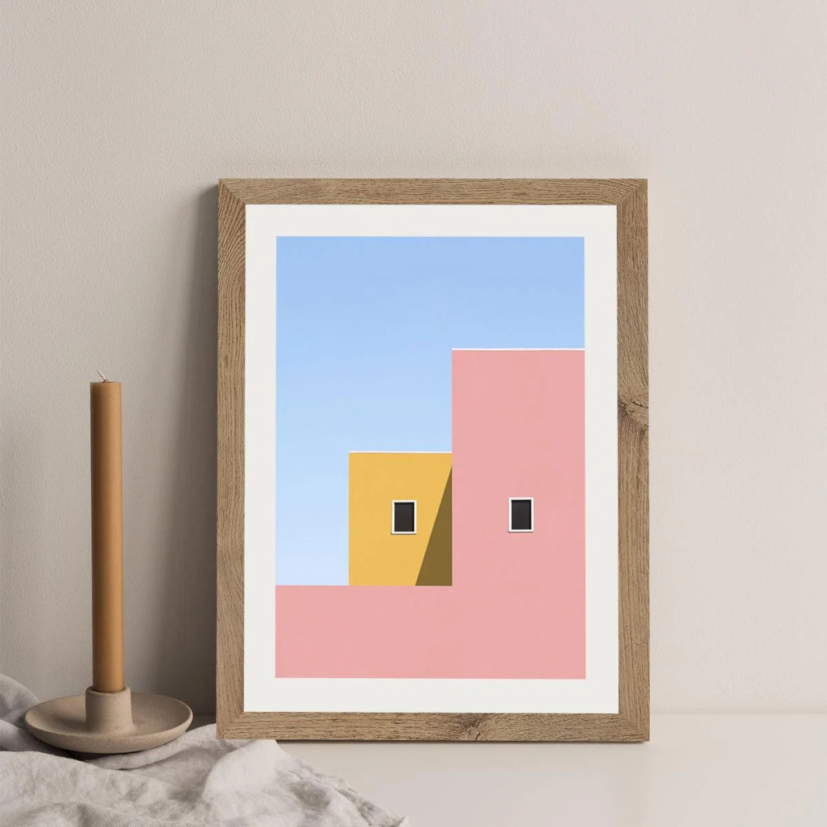 Faceade Art Print Oak Frame – image 4