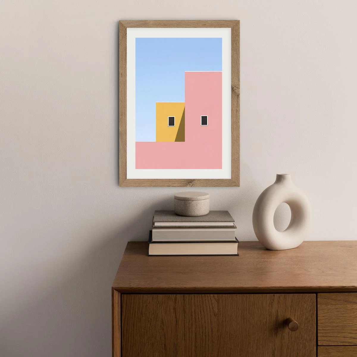 Faceade Art Print Oak Frame – image 5