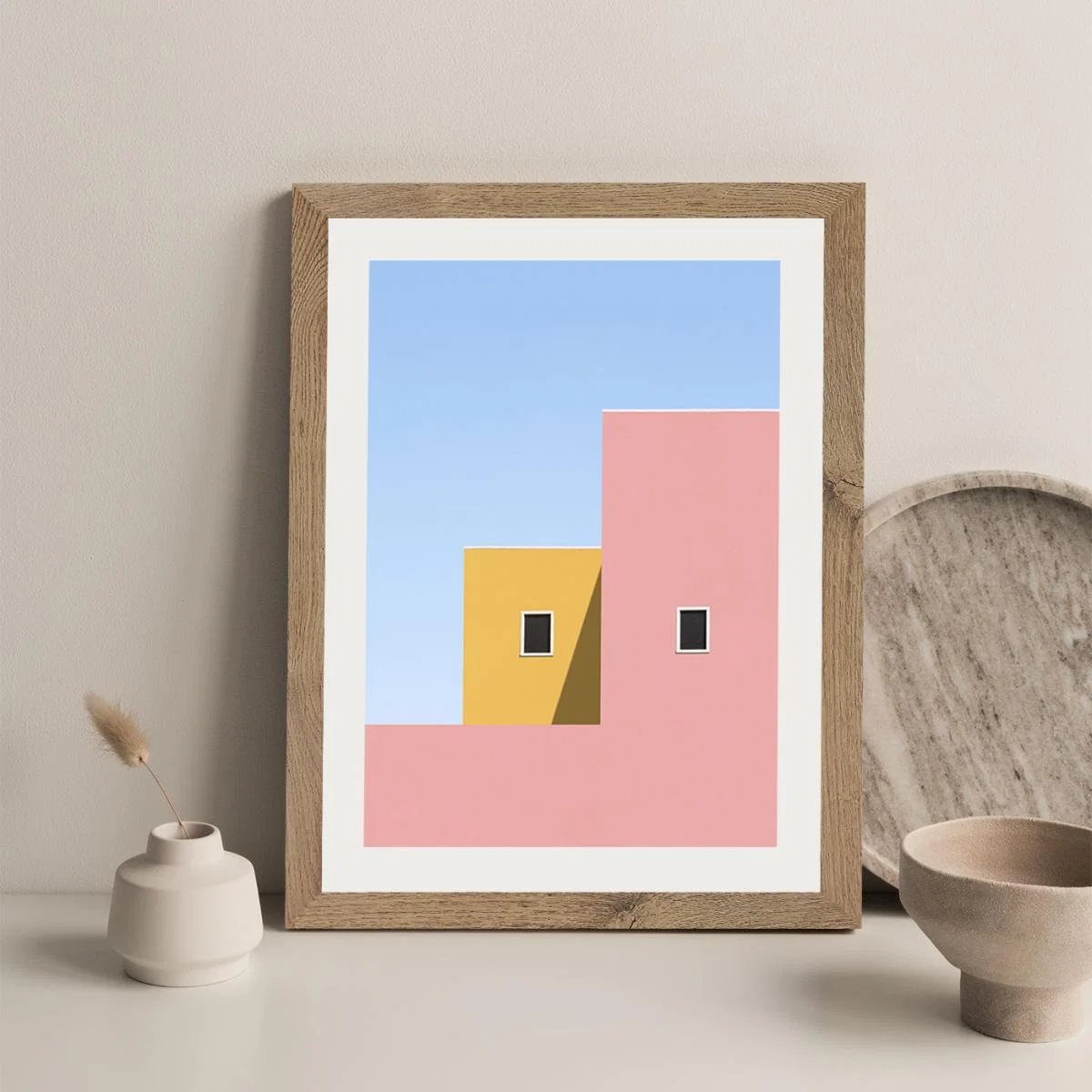 Faceade Art Print Oak Frame – image 6