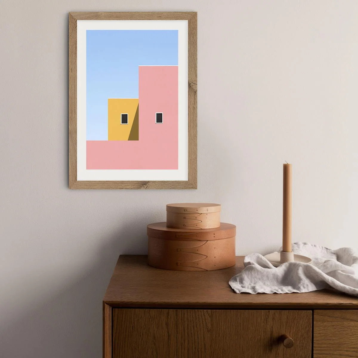 Faceade Art Print Oak Frame – image 7