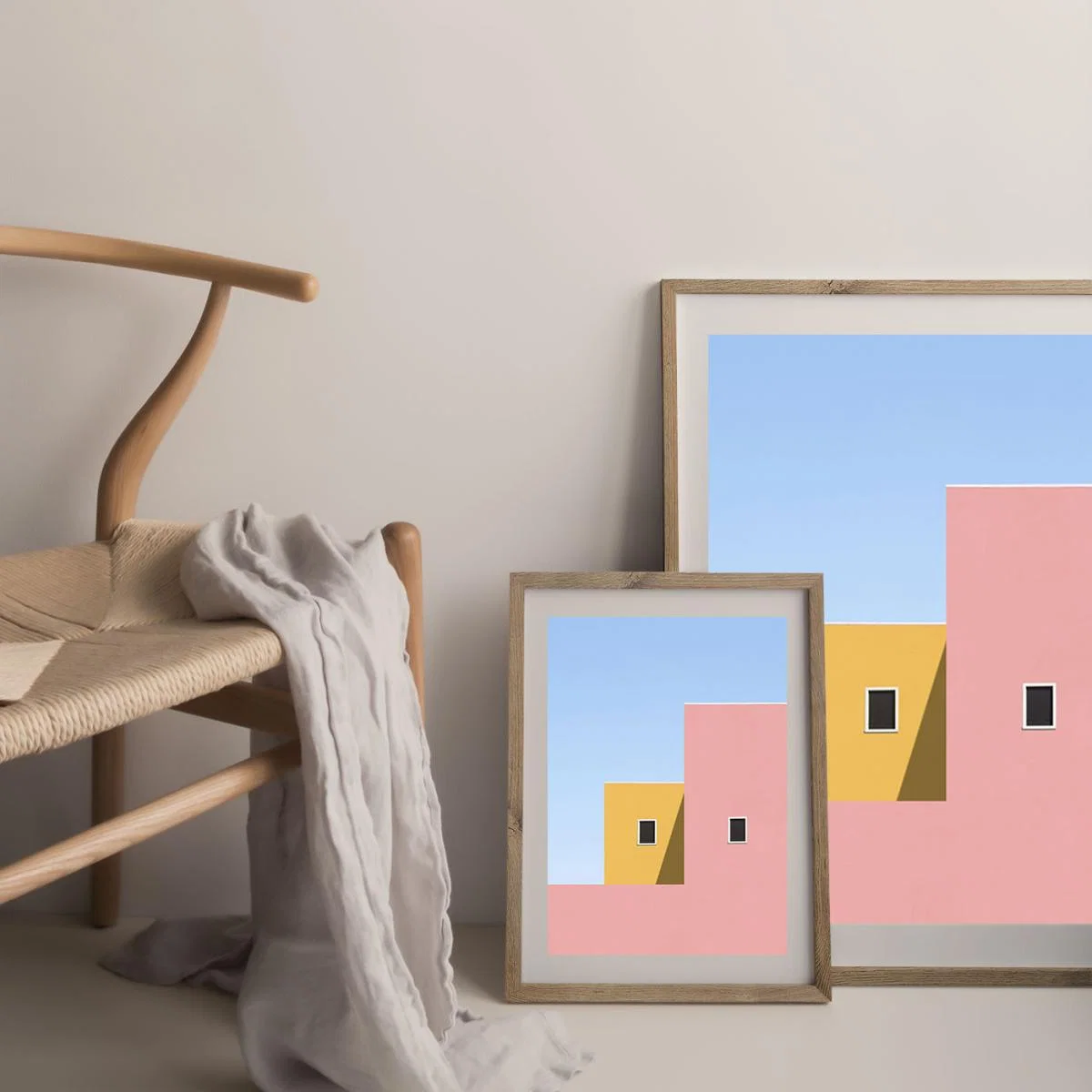 Faceade Art Print Oak Frame – image 9