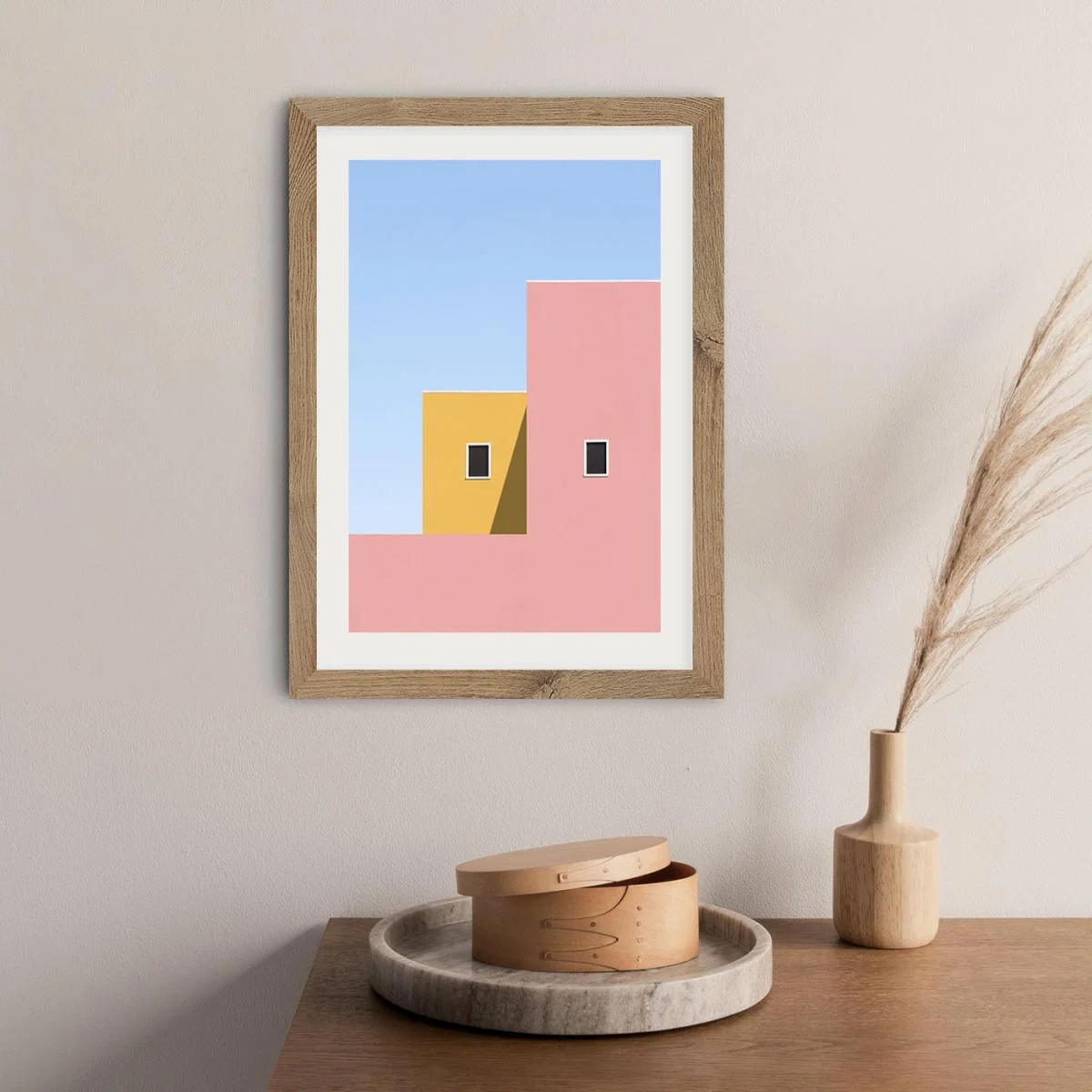 Faceade Art Print Oak Frame – image 10