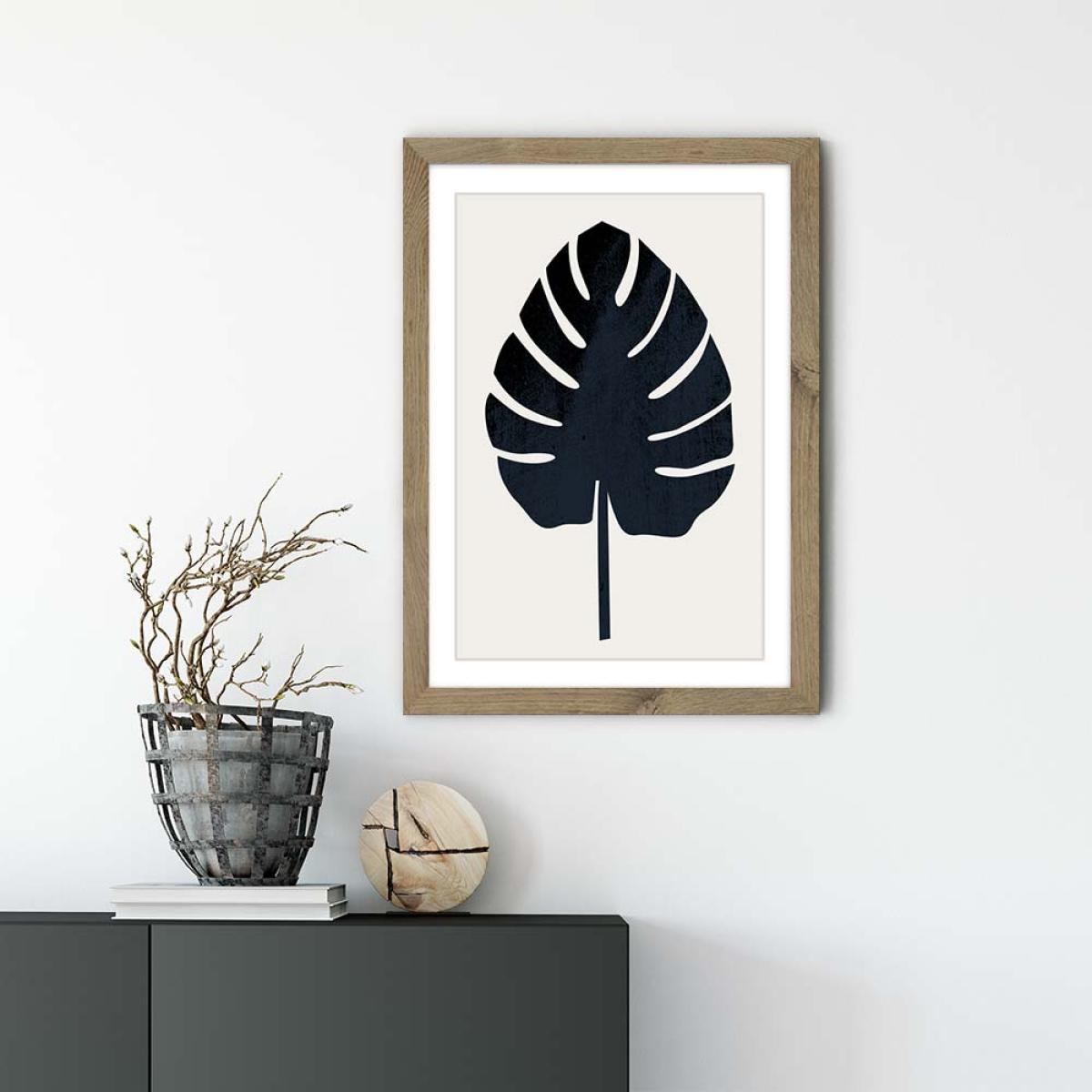Botanica Abstracta Art Print Oak Frame – image 2