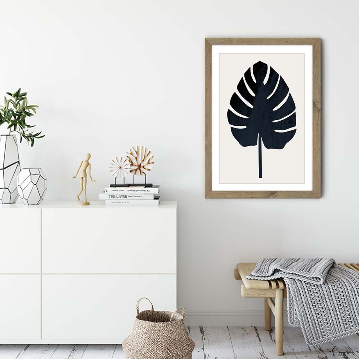 Botanica Abstracta Art Print Oak Frame – image 3
