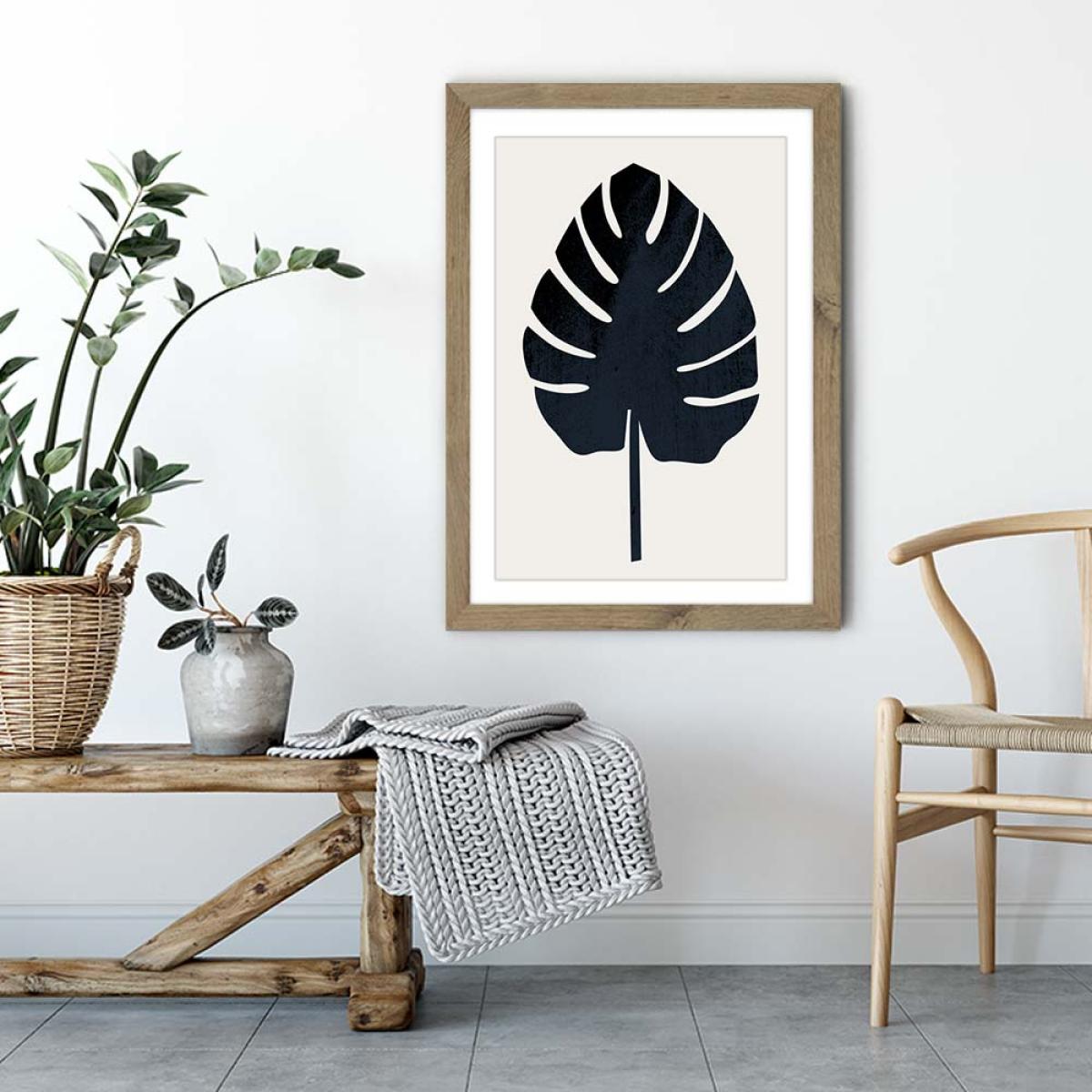 Botanica Abstracta Art Print Oak Frame – image 4