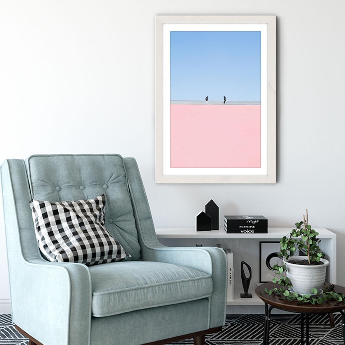 Keep Your Distance Art Print White Frame – image 3