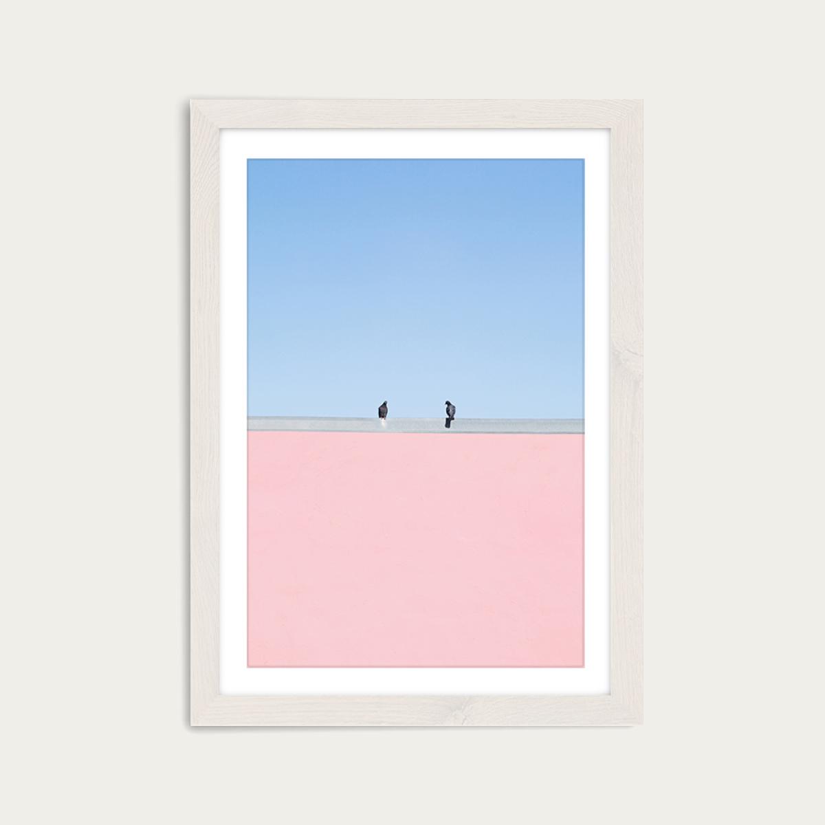 Keep Your Distance Art Print White Frame – image 1