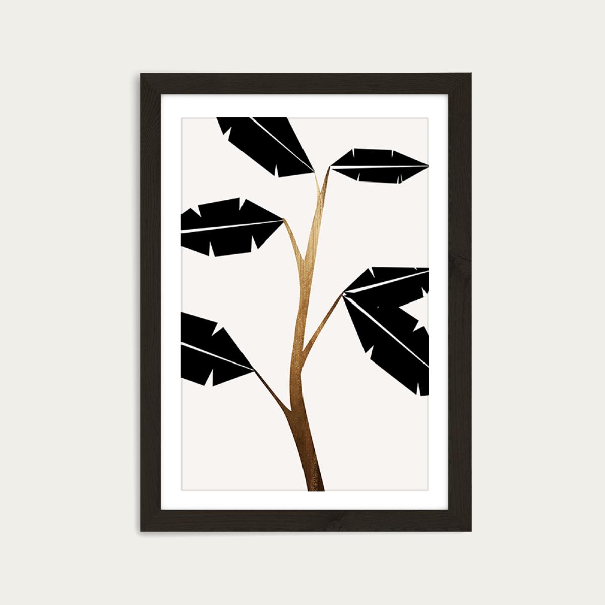 Banana Tree Art Print Black Frame