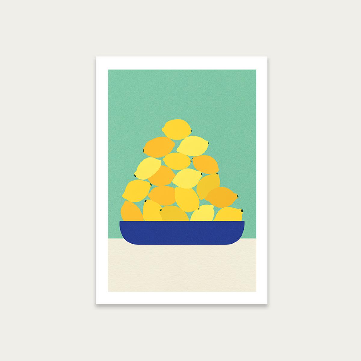 Sicily Lemons Art Print Unframed